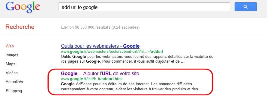 image aide resultat google