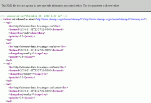 Un exemple de Sitemap en XML