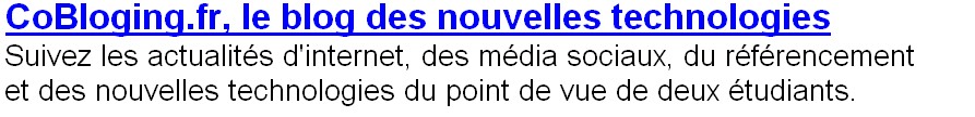 Exemple de description de lien