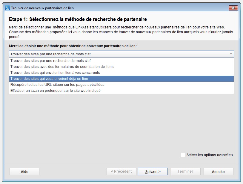 Utilisez la recherche par mots-clés pour le netlinking