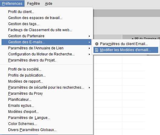 Mogifier le mail pour les sites partenaires