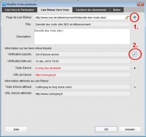 La page de linkback de linkassistant
